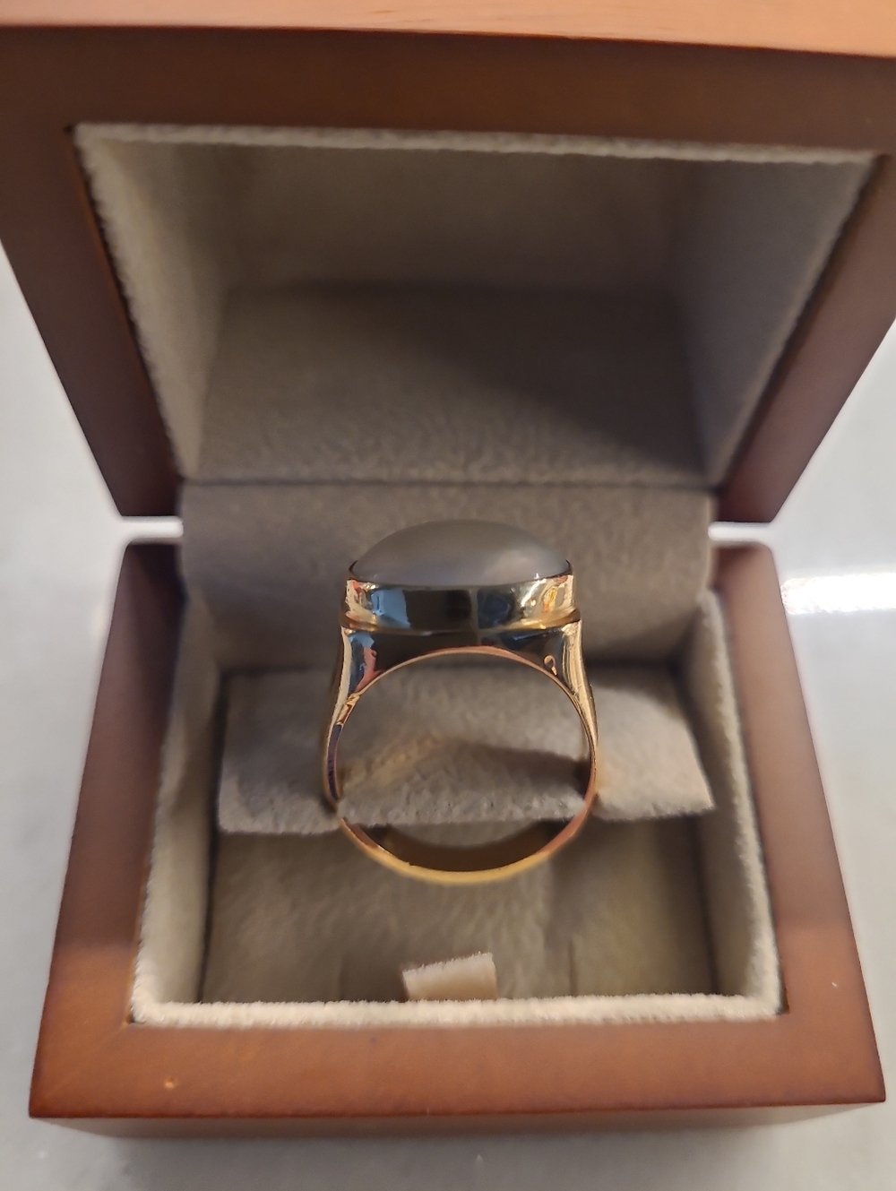 Retired James Avery Cultured Mabe Pearl Cabochon Ring in 14k Gold Sz 8 - Picture 2 of 6